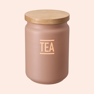 'Tea', 'Coffee', 'Sugar' Storage Jars, Pink, Set of 3