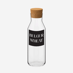 Load image into Gallery viewer, Glass Storage Jar with Cork Stopper, Black Label
