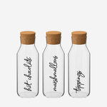 Load image into Gallery viewer, Small Glass Storage Jars with Cork Stoppers, Set of 3
