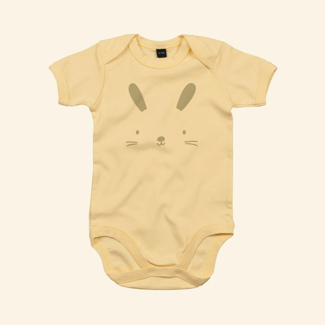 Personalised Bunny Short Sleeve Bodysuit