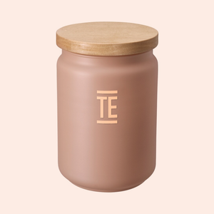 'Te', 'Coffi', 'Siwgr' Storage Jars, Pink, Set of 3