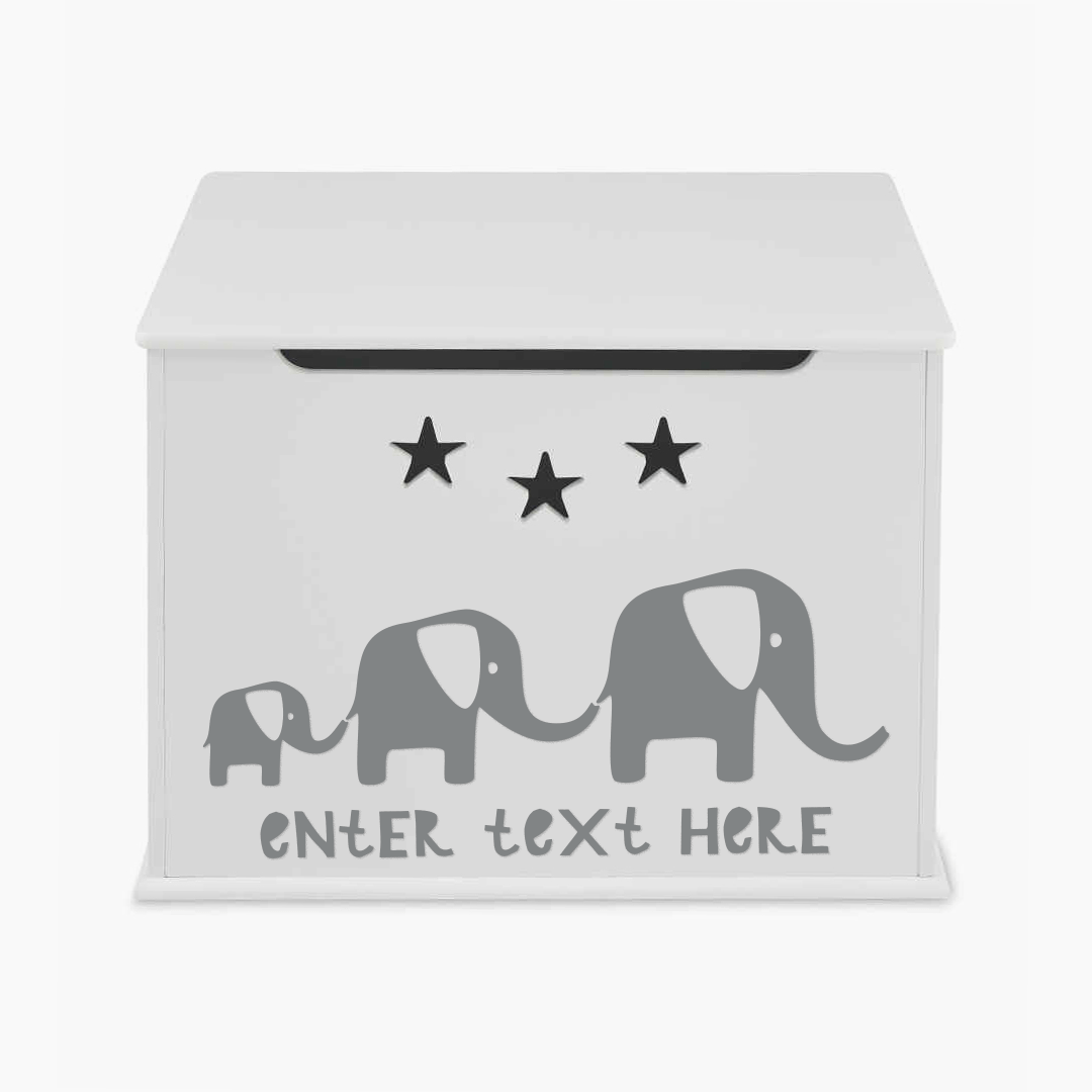 Personalised Elephant Design Toy Box