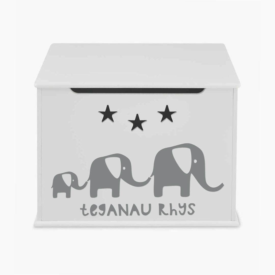 Personalised Elephant Design Toy Box